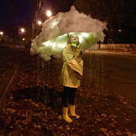 Nature Costume Ideas, Warm Costume Ideas, Rain Cloud Costume, Cloud Costume, Handmade Halloween Costumes, Halloween Kids Costumes Girls, Kids Costumes Girls, Dollar Tree Halloween, Clever Halloween Costumes