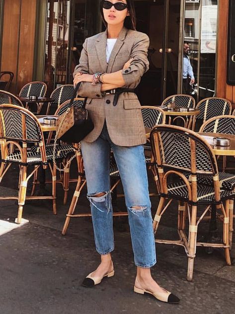 Chanel Slingback Outfit, Aimee Song Style, Dreamy Style, Aimee Song, Autumn Trends, Blazer Outfit, Effortlessly Chic Outfits, Song Of Style, Power Dressing