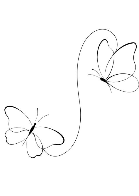 Spiral Butterfly Tattoo, Front Elbow Tattoo Women, Butterfly Outline Tattoo Simple, Lily Tattoo Drawing, Small Butterfly Drawing, Lotus And Butterfly Tattoo, Single Line Butterfly, Butterfly Line Tattoo, Wolf Tattoo Forearm