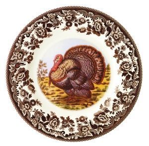 "We are just beginning to be engaged in another Christmas Duty, & next to eating Turkies, a very pleasant one, laying out Edward’s money for the Poor; & the Sum that passes through our hands this year is considerable, as Mrs. Knight left £20 to the parish." -- Jane Austen Plates Ideas, Spode Woodland, Turkey Plates, Turkey Salad, Turkey Platter, Thanksgiving Table Settings, Turkey Dinner, Soup Plating, Dinner Plate Sets