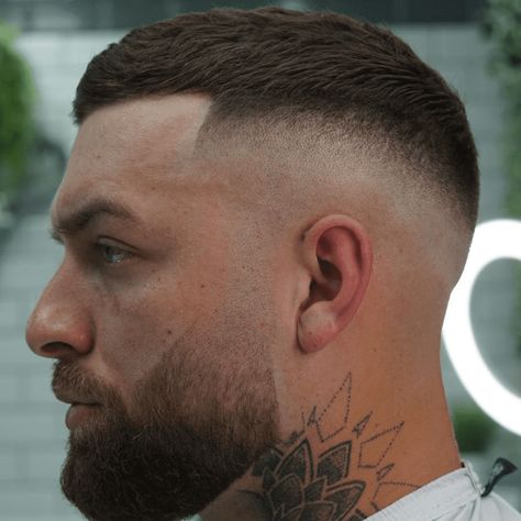 Popular Men's Fade Haircuts In 2024 – Beard Beasts High Drop Fade Haircut, Side Fade Haircut Men, High Drop Fade, Slick Backs, Side Fade, Fade Haircuts For Men, High And Tight Haircut, Short Textured Hair, High Fade Haircut