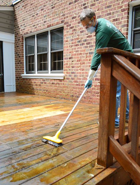 | Stripping Paint From Wood Deck, Deck Painting, Deck Design Plans, Deck Refinishing, Yard Transformation, Deck Staining, Clean Hacks, Deck Restoration, Deck Cleaning