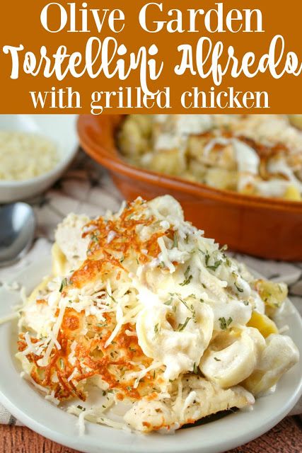 Baked Tortellini Alfredo, Fetuccini Alfredo, Garden Oven, Alfredo With Chicken, Baked Tortellini Casserole, Cheese Tortellini Recipes, Baked Tortellini, Tortellini Alfredo, Makanan Italia