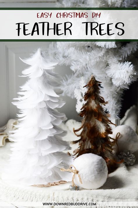 Feather Trees Feather Tree Diy, Feather Trees Diy How To Make, Chicken Feather Crafts Ideas, Diy Feather Tree, Chicken Feather Crafts, Christmas Tree Feathers, Feather Ideas, Trees Diy, Christmas Victorian