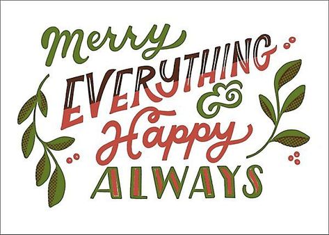 Whatever happens to be your reason for the season celebrate it all with this hand-lettered card. Proudly designed by Paper Source. Printed on Mohawk 120.0 lb Superfine Ultra White. This paper is FSC certified, with 30% post consumer recycled content, and made using wind power. Please note: Due to the matte finish of our paper, photos may print slightly darker than they appear on your screen. Paper Source So Very Merry, Merry Everything, Meri Christmas Wishes, Happy Holidays Typography, Merry Everything And Happy Always, Have Yourself A Merry Christmas Sign Svg, Hand Lettering Cards, Paper Source, Holiday Photo Cards