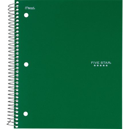 Five Star Notebook, College Ruled Notebook, Ink Bleed, Green Notebook, Green School, Ruled Paper, Ruled Notebook, Office Notebook, Wire Binding