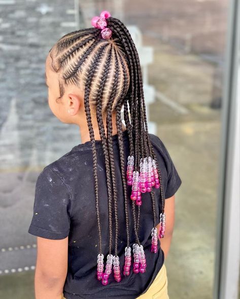 Twisted Braid Hairstyles, Braid Hairstyles Ideas, Girls Braided Hairstyles Kids, Kid Braids, Braid Styles For Girls, Daughter Hairstyles, Toddler Braided Hairstyles, Twisted Braid, Cornrow Ponytail