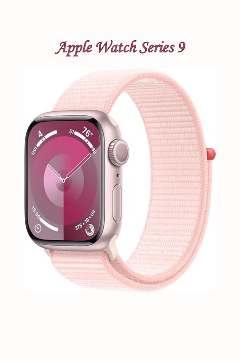 Apple Watch Series 9 [GPS 41mm] Smartwatch with Pink Aluminum Case with Pink Sport Loop. Fitness Tracker, Blood Oxygen & ECG Apps, Always-On Retina Display, Carbon Neutral Apple Watch Pink, Carbon Neutral, Pink Sports, Retina Display, Apple Watch Series, Fitness Tracker, Apple Watch Bands, Smartwatch, Apple Watch