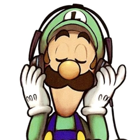 Mario Y Luigi, Super Mario And Luigi, Super Cool Stuff, Wearing Headphones, Luigi's Mansion, Nintendo Characters, Super Mario Art, Super Mario Brothers, Mario Art