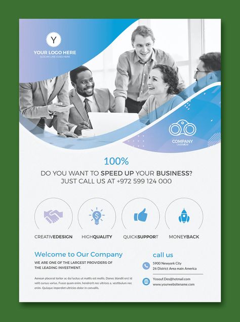 Corporate Flyer Template PSD Corporate Emailer Design Layout, Corporate Poster Design Inspiration, Corporate Poster Design Ideas, Business Flyers Designs, Esg Poster, Corporate Poster Design, Corporate Ads, Promotional Flyer Design, One Pager Design