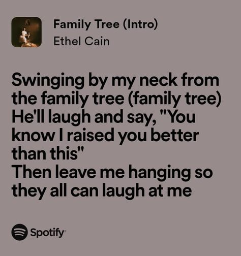 Lyrics, Ethel Cain Ethel Cain Family Tree, Family Tree Ethel Cain, Ethel Cain Quotes, Ethel Cain Lyrics, Ethel Cain Core, Mother Cain, Preacher's Daughter, Mother Dearest, Ethel Cain