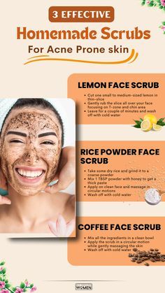 Weekly Beauty Routine, Diy Exfoliating Face Scrub, Homemade Scrubs, Face Scrubs, Diy Face Scrub, Exfoliating Face Scrub, Oily Skin Care Routine, Diy Beauty Treatments, Skin Face Mask