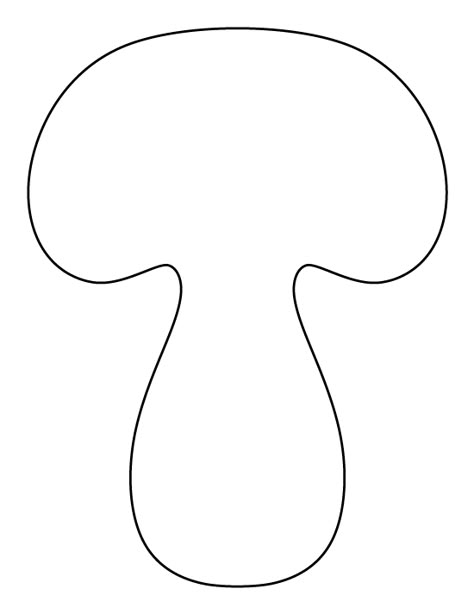 Mushroom pattern. Use the printable outline for crafts, creating stencils, scrapbooking, and more. Free PDF template to download and print at http://patternuniverse.com/download/mushroom-pattern/ Mushroom Template Free Printable, Mushroom Template, Mushroom Outline, Mushroom Printable, Printable Outline, Coloring Crafts, Paper Flower Kit, Crown Template, Mushroom Pattern