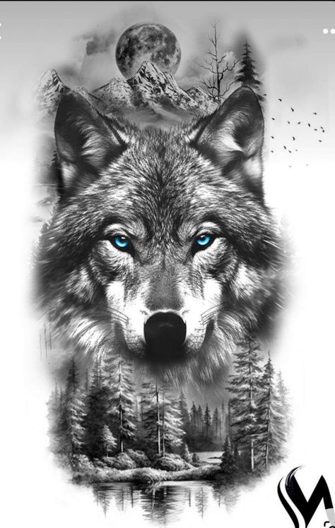 Wolf Leg Sleeve Tattoo Men, Wolf Tattoo Dreamcatcher, Upper Arm Wolf Tattoo Men, Wolf Tattoo Design Men Leg, Wolf Pups Tattoo, Aggressive Wolf Tattoo, Wolf Tattoo Design Men Forearm, Wolf Shoulder Tattoo Men, Alpha Wolf Tattoo Men