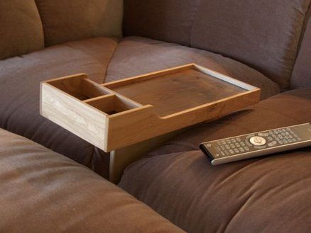 Snack Tray with special design Diy Couch Tray, Sofa Organizer, Couch Tray, Sofa Tray, Couch Accessories, Wooden Couch, Red Kitchen Decor, Diy Furniture Ideas, Sofa Ideas