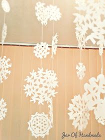 Hanging Snowflakes From Ceiling Diy, Christmas Decor From Ceiling, Christmas Hanging Decorations Ceilings, Hanging Snowflakes From Ceiling, Snowflakes From Ceiling, Snowflake Gender Reveal, Frozen 3rd Birthday Party, Birthday Frozen Theme, Diy Paper Snowflakes