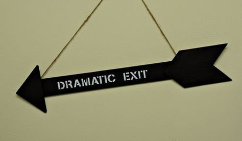 Dramatic Exit Sign by Summer Fullerton featuring Jillibean Soup Mix the Media wood arrow. Wood Arrow, Exit Sign, Soup Mixes, On Wednesday, Paper Craft Projects, Scrapbook Supplies, Felt Flowers, Diy Paper, What You Think