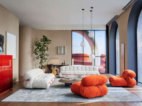 Cassina PRO Cassina Furniture, Milan Furniture, Italian Interior, Carlo Scarpa, Colourful Living Room, Patricia Urquiola, Lounge Armchair, Gio Ponti, Furniture Showroom