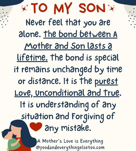 Mother Sayings, Good Morning Son, Mother Son Quotes, Bond Quotes, Sons Day, Love Is Everything, Son Quotes, Mother And Son, To My Son