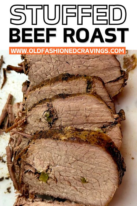 Cajun Stuffed Beef Roast Stuffed Roast Beef, Stuffed Beef, Easy Cajun, Cravings Recipes, Beef Roast, Family Recipe, Roast Beef, Stuffed Green Peppers, Stuffed Bell Peppers