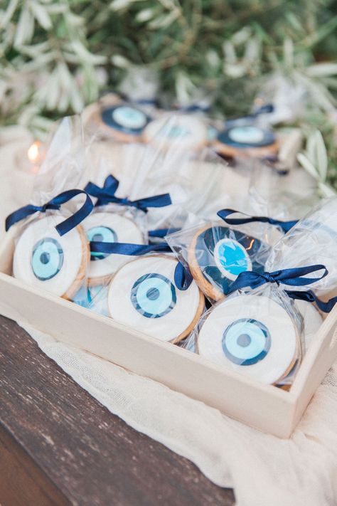 Greece Cookies Decorated, Evil Eye Cookies Decorated, Evil Eye Birthday Theme, Evil Eye Theme Party, Evil Eye Bridal Shower Theme, Evil Eye Wedding, Mamma Mia Cookies Decorated, Evil Eye Birthday Party, Evil Eye Wedding Decor