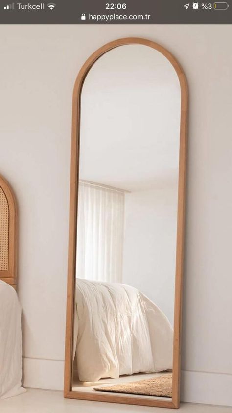 Tall Mirror In Bedroom, Bedroom Mirror Ideas Full Length, Long Mirror In Bedroom, Full Length Mirror Decor Ideas, Large Bedroom Mirror, Bridal Room Decor, Full Length Mirror In Bedroom, Wood Full Length Mirror, Mirror Decor Ideas