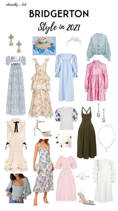 Regency Style Dress Modern, Bridgertons Inspired Outfits, How To Dress Like Bridgerton, Bridgerton Style Dress, Bridgerton Inspo Outfits, Bridgertons Outfits Modern, Modern Regency Dress, Regency Inspired Fashion Modern, Bridgerton Outfit Inspiration