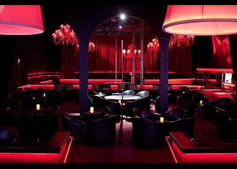 Strip Club Interior                                                                                                                                                                                 More Nightclub Design, Clubbing Aesthetic, Red Rooms, Vegas Strip, Six Feet Under, Las Vegas Strip, Club Design, Race Day, Cabaret