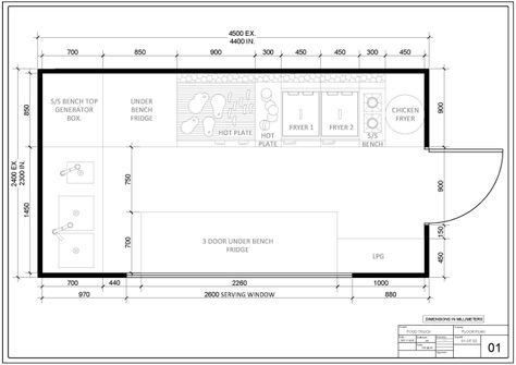 Design food truck, food booth, kiosk 2d layouts by Binsestudio Food Truck Blueprint, Food Truck Plan, Food Truck Design Graphics, Container Food Truck, Trailer Blueprints, Mini Food Truck, Truck Drawings, Food Truck Interior, Food Court Design