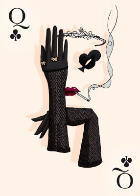 Anne Charlotte Menegaux for Chaumet. Clubs Card, Unique Playing Cards, Custom Playing Cards, Playing Cards Art, Playing Cards Design, Lipstick Stain, 카드 디자인, Magic Cards, Card Tattoo