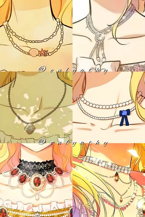 Who Made Me A Princess Athanasia, Ciel Black Butler, Princess Athanasia, Princess Banner, Necklace Drawing, Black Butler Characters, Who Made Me A Princess, Manga Clothes, Princess Jewelry