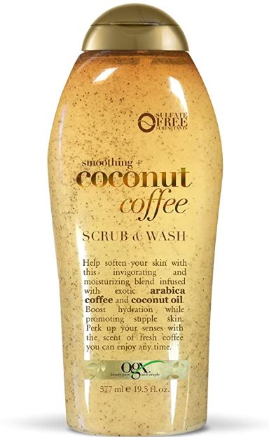 Ogx Coconut Coffee, Ogx Coconut, Coconut Body Scrubs, Best Body Wash, Exfoliating Body Wash, Coffee Body Scrub, Oil Body Wash, Coconut Coffee, Body Creams