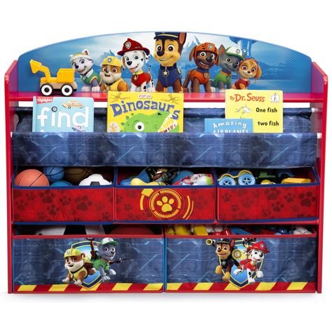 Delta Children Deluxe Book and Toy Organizer Nick Jr. PAW Patrol * Read more reviews of the product by visiting the link on the image-affiliate link. Old Boy Names, Best Christmas Toys, Toy Storage Solutions, Toy Organizer, Book Rack, Toddler Mattress, Kitten Rescue, One Fish, Delta Children