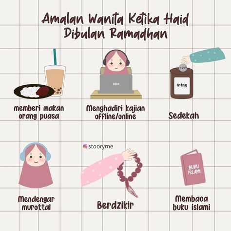 Kartun Dakwah Muslimah on Instagram: “Amalan yang bisa dilakukan wanita ketika haid di bulan Ramadhan...⁣ Semoga bermanfaat...⁣ ⁣• • Beli Kado Disini 👉 @indicraft.__ • • 🎨…” Hijrah Islam, Ramadan Background, Pray Quotes, Ayat Al-quran, Beautiful Quran Quotes, Learn Islam, Note To Self Quotes, Self Reminder, Self Quotes