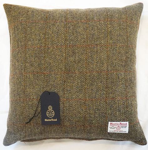 Harris Tweed Cushion Cover. Handmade.16in x 16in or 18in x 18in ref.cc705 (16in. x 16in. (40cm x 40cm)) (18in. x 18in. (45cm x 45cm)): Amazon.co.uk: Kitchen & Home Lane Aesthetic, Cabin Addition, Barn Living Room, Harvey House, Harris Tweed Fabric, Orchard House, Tartan Accessories, Living Room Themes, Barn Living