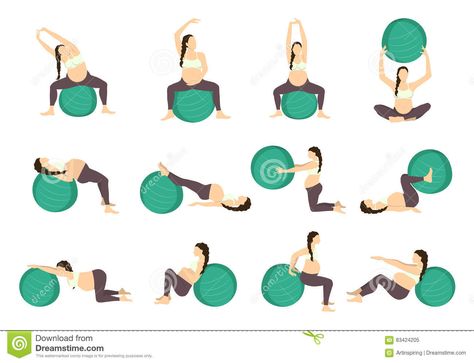 Ways to help ease some of the aches and pains of pregnancy. Also great for laboring!! Birthing Ball Exercises, Pregnancy Exercise Ball, Best Pregnancy Workouts, Prenatal Yoga Poses, Pregnancy Yoga Poses, Ball Yoga, Pregnancy Workout Videos, Pregnancy Exercise, Birthing Ball