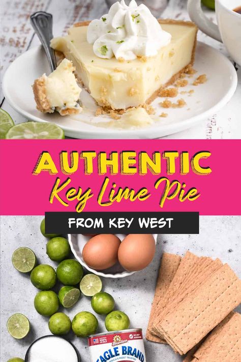 Key Lime Pie is a light and refreshing dessert. Learn how to make Key Lime pie with this easy recipe that includes a whipped cream topping. Key Lime Pie Recipe With Meringue, Authentic Key Lime Pie Recipe, Fresh Fish Recipes, Easy Fish Dinners, Small Cheesecakes, Tart Pie, Key Lime Pie Recipe, Lime Pie Recipe, Keylime Pie Recipe