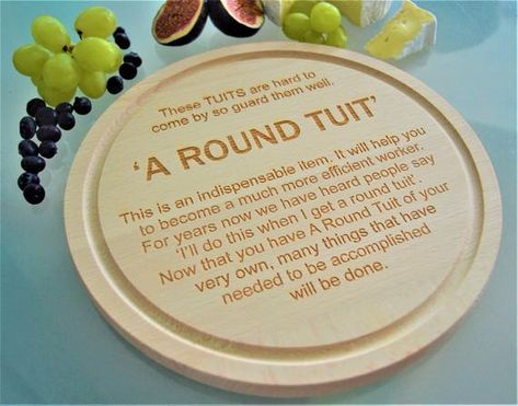 Round Tuit, Wooden Ruler, Wooden Cheese Board, Work Place, Home Vintage, Serving Plate, Wooden Coasters, Wooden Gifts, Rustic Home