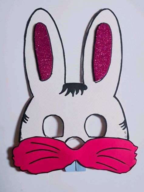 a beautiful rabbit mask for children animal mask for kids  #mask_for_kids #how_to_make_mask Face Mask Drawing Art, Rabbit Mask For Kids, Rabbit Face Mask, Art And Crafts For Kids, Mask Rabbit, Birthday Prayer For Me, Animal Masks For Kids, Rabbit Mask, Masks For Kids