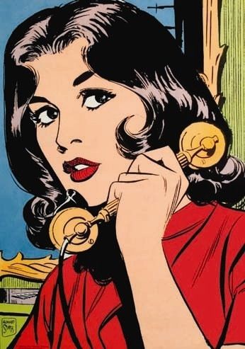 PopArtGirls Vintage Talking On The Phone, On The Phone, Pop Art, A Woman, Art