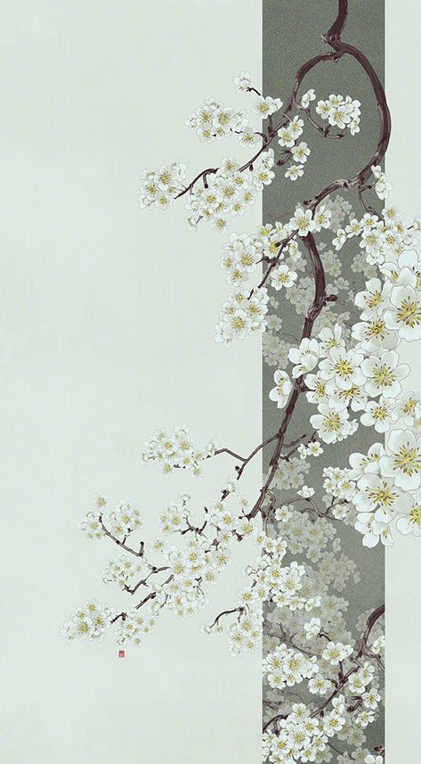 Chinese Aesthetic, Japanese Art Prints, Wallpaper Flowers, Japon Illustration, Aesthetic Background, 수채화 그림, Flower Background Wallpaper, Cool Wallpapers Art, Anime Scenery Wallpaper