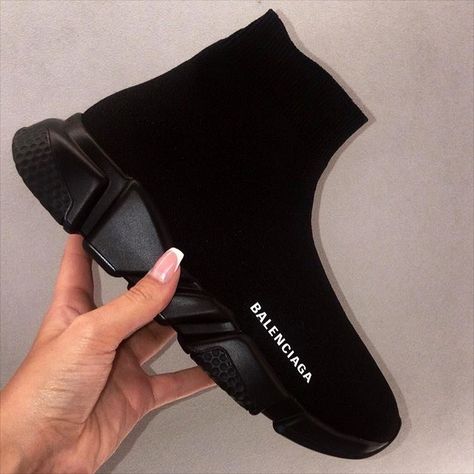 Balenciaga Sock Trainers, Balenciaga Socks, Balenciaga Sock, Balenciaga Speed Trainer, Black Balenciaga, Balenciaga Speed, Fresh Sneakers, Simple Fits, Latest Shoe Trends