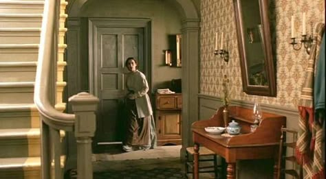 Arched Doorways, Orchard House, Smitten Kitten, Colonial Farmhouse, England Homes, Movie Set, Louisa May Alcott, Little Women, Entry Hall