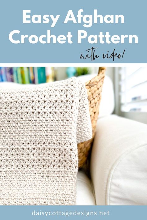 Easy Throw Blanket Crochet Pattern, 8ply Crochet Blanket Pattern, Free Lap Blanket Crochet Patterns, Easy Crocheted Throw Blanket, Free Crochet Pattern For King Size Blanket, Lap Crochet Blanket, Off White Crochet Blanket, Crochet Blanket Medium Weight Yarn, Solid Color Crochet Afghan Patterns Free