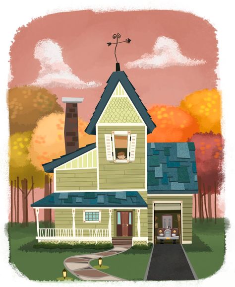 Isaac Orloff House Animation, Bg Design, House Illustration, Affinity Designer, Scene Design, Cartoon Background, Animation Background, Visual Development, Environment Design