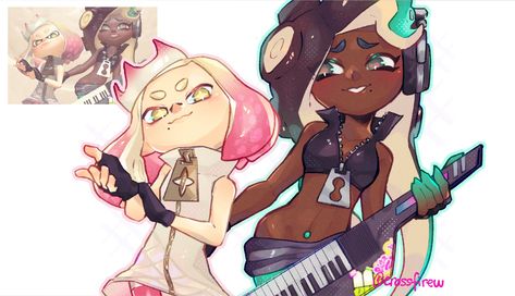 Bookmarks / Twitter Pearl Octo Expansion, Pearl And Marina Splatoon, Marina And Pearl, Pearl Splatoon, Splatoon Squid Sisters, Splatoon Idols, Marina Splatoon, Splat Tim, Splatoon Squid