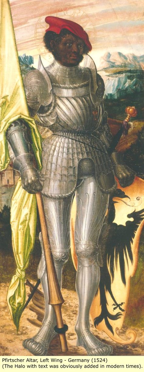 Portrait of a Medieval Knight in Armour. #moor #moorish #african Moors History, Black Britain, Black Nobility, Sankofa Symbol, Moorish Art, Saint Maurice, Lucas Cranach, Black Royalty, Black Jesus