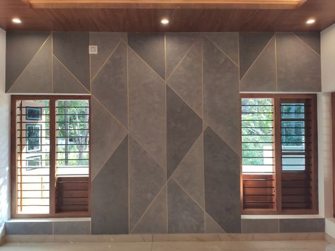 Entry Wall Wallpaper, Cement Board Wall Design, Cement Sheet Design, Cement Sheet Wall Interiors, Cement Sheet, Wall Structure, Structure Paint, Fiber Cement Board, Cement Board