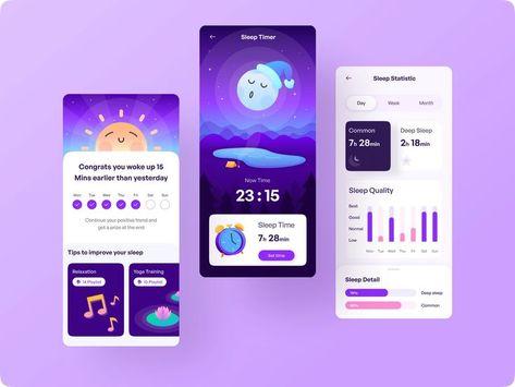 Chart, illustration, bar, button Goal App, Creative App Design, App Design Trends, To Do App, Ux Design Mobile, Emotion Regulation, Wellness Apps, Mobile App Design Inspiration, Sleep Time