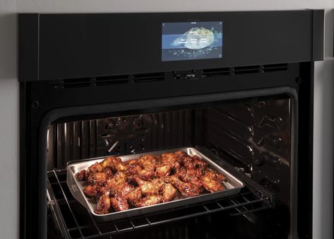 GE's New In-Wall Oven Has an Air Fry Setting | Allrecipes Ge Profile Oven, Unique Appliances, Convection Wall Oven, Double Electric Wall Oven, Electric Wall Oven, Single Wall Oven, Stainless Steel Oven, Single Oven, Outdoor Refrigerator